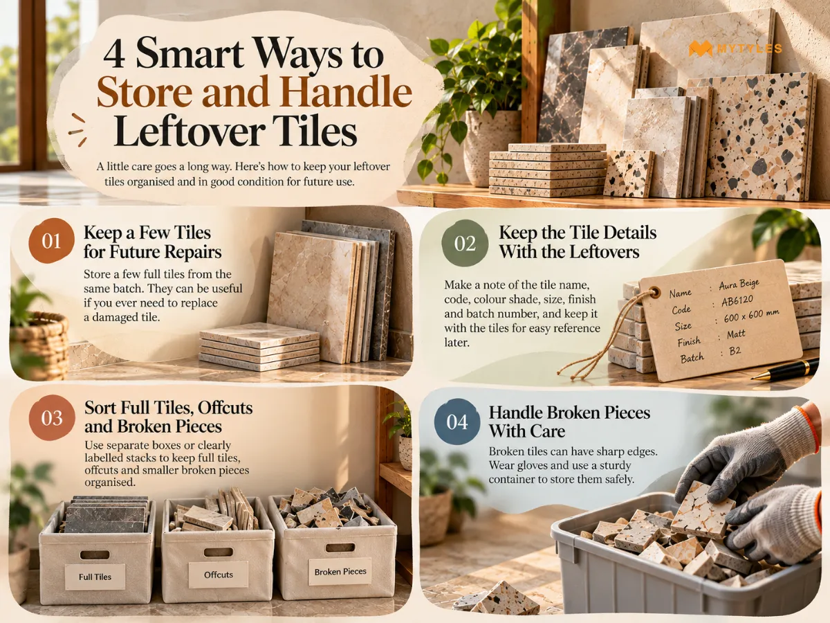 How to Store and Handle Leftover Tiles